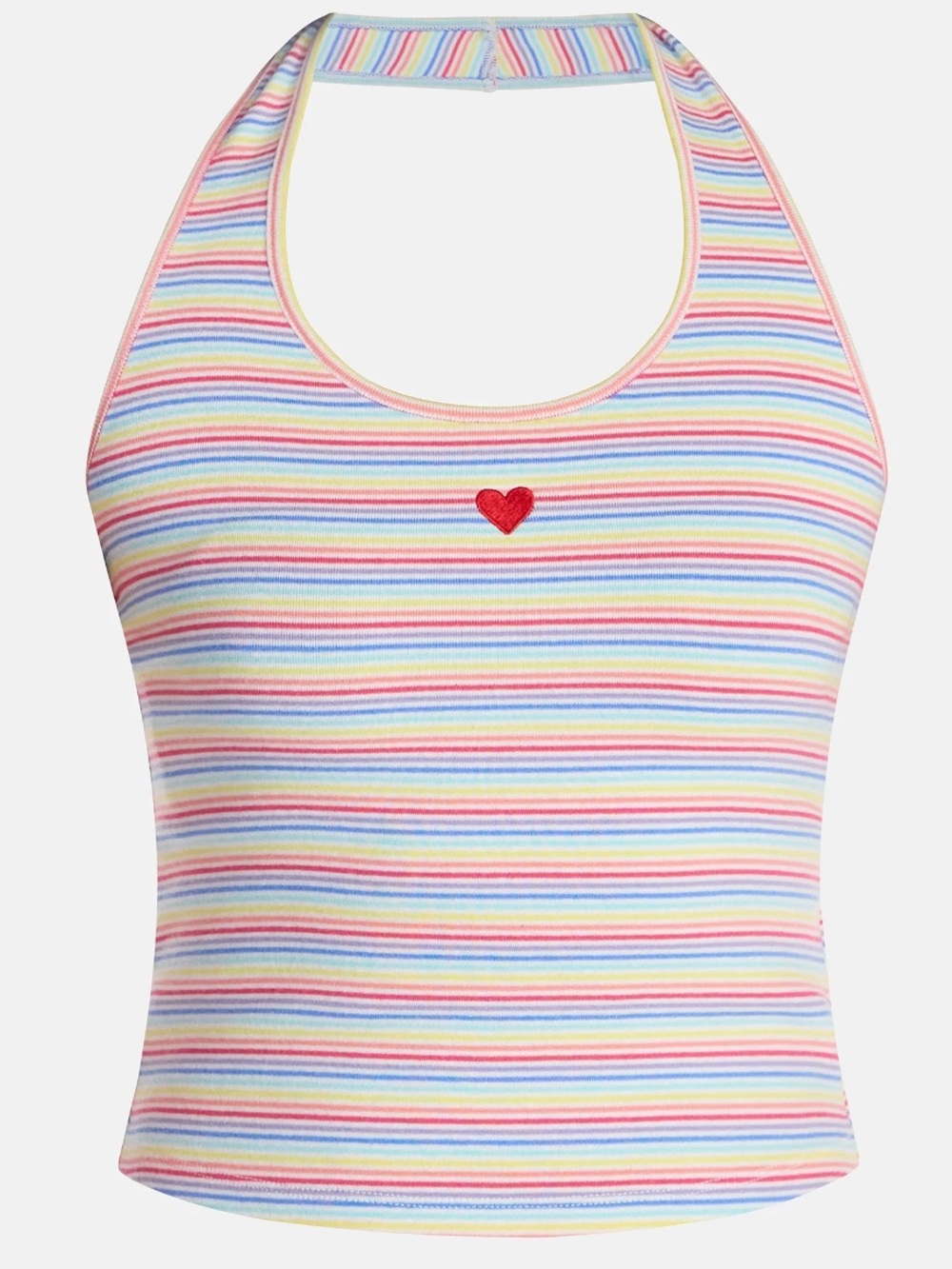 No Boundaries Pride Striped Halter Tank Top